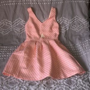 Pink and creme dress